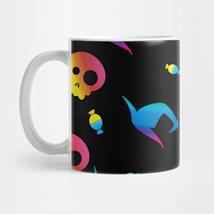 Rainbow Skull Halloween Mug